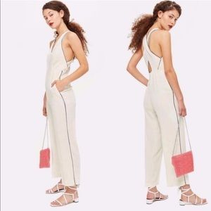 Topshop pinstripe jumpsuit